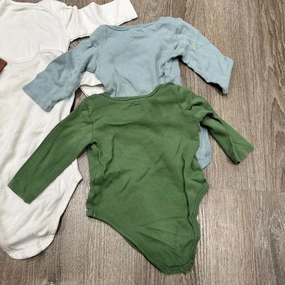 Baby Long Sleeve Bodysuit Bundle 6-9M HM Cloud Island Carter's Llama Ribbed‎ 5pc